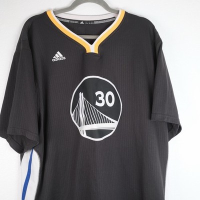 adidas Golden State Warriors Steph Curry NBA Jersey #30 XXL Charcoal Black READ