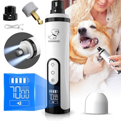 3 Stufen Nagelknipser Hunde-Nagelschleifer Nagelschere Elektrische LED-Licht