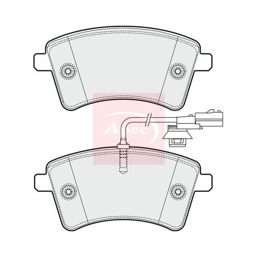 Apec BremsbeläGe Vorne FüR Renault Grand Kangoo II 2008 Mit Bolzen (R90) PAD1312-image