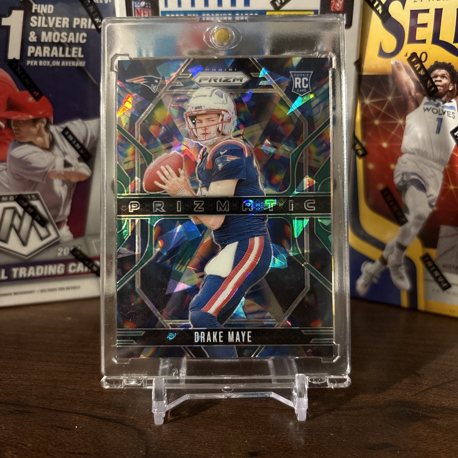 2024 Prizm Drake Maye Prizmatic Green Ice Prizm RC