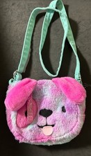 Claire s Club Fuzzy Dog Girls Crossbody Purse