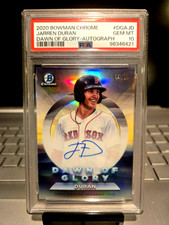 2020 Bowman Chrome #8/75 Jarren Duran Dawn Of Glory-Autograph #DGAJD Gem Mt. 10