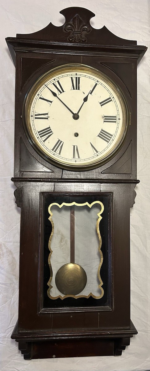 RARE Prentiss 60 Or 90 Day Calendar Clock Company Wall Clock
