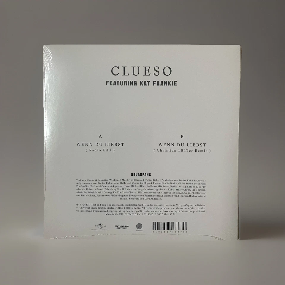 Clueso „Wenn Du Liebst“ Vinyl Single signiert RSD - Tour Shirt -Tourbook - Bild 3 von 4