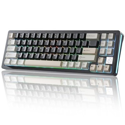 YUNZII AL71 75% Mechanical Keyboard, Black/Crystal White Switch - Black