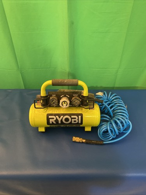 #ad 18V Ryobi Cordless 1 Gal. Portable Horizontal Air Compressor Tool Only $105.00