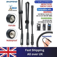 ABBREE CS Tactical Antenna SMA-Female Dual Band VHF UHF 144/430Mhz Foldable For