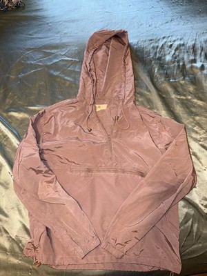 Thread & Supply Women's Quarter Zip Windbreaker Jacket Size Small Mauve