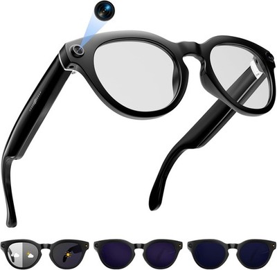 AI Smart Glasses with Camera, 2K Camera Glasses 8MP Video Recording Glasses tsg