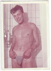 Original 1960s Champion Studio KJELD HELM 3.5 x 5 Photo Vintage Shower Physique — photo 1