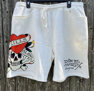 ホワイトショートパンツSculptor × Ed Hardy Cherry ホワイトショート