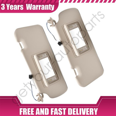 #ad #ad For 2012 2016 Honda CRV 2PCS Left amp; Right Beige Sun Visor W Mirror $183.57