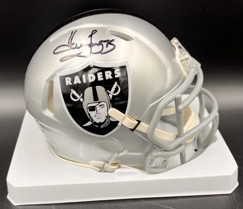 Howie Long Signed Autographed Las Vegas Raiders Speed Mini Helmet Beckett BAS