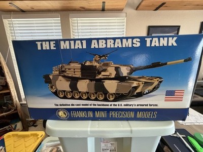Franklin Mint Precision Models M1A1 Abrams Tank 1:24 Diecast Tan/Black w/ Box