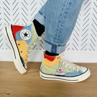  Converse Chuck 70 HI Crafted Patchwork 12.5 Women Shoes Sneaker Green A03292C