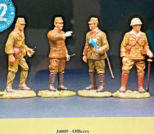 4 Japanese Army Officers Figarti Toy Soldiers World War II Pacific Theater J4009