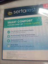 Sertarest Serta Smart Comfort Cooling 4 Pc Sheet Set Full Cream Color New