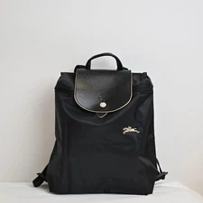 Longchamp Le Pliage Black Nylon Leather Small Unisex Backpack Outlet duty free