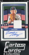 Zane Burns 2023 Panini Stars Stripes #15U-ZB 15U National Team Auto Relic