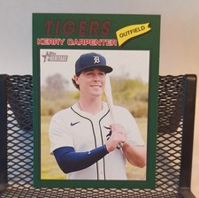 2026 topps heritage kerry carpenter tigers dark green border #343