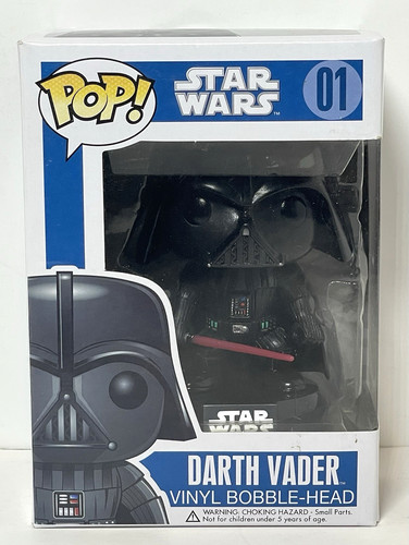 Funko Pop! Star Wars Darth Vader #01 Bobblehead Blue Box Large Font Vaulted