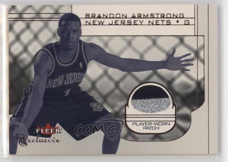 2001-02 Fleer Exclusive Player-Worn Brandon Armstrong #127 Rookie Patch RC 0fz1