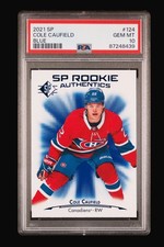 COLE CAUFIELD RC - 2021 SP Rookie Authentics #101 Blue Parallel🔥PSA 10 Montreal