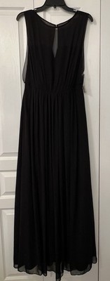 After Six  Sleeveless Black Gown Size 12 NWT