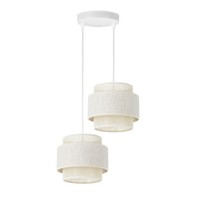 Pendelleuchte Esszimmer Jute Weiß Creme E27 Ø 30 Cm HäNgelampe Wohnzimmer BüRo