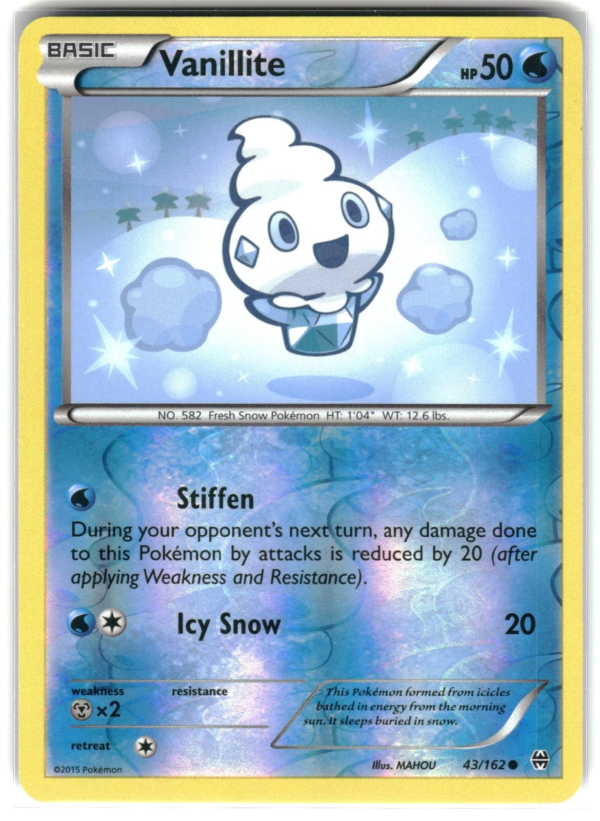 POKEMON VANILLITE BREAKTHROUGH REVERSE HOLO 43/162 COMMON LP 2015