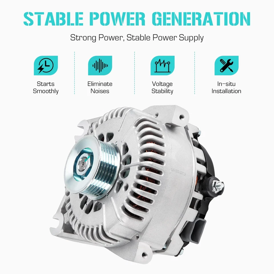 Alternador para Ford Mustang 4,6 L 1996-2004 manual Crown Vic Lincoln Mark VIII Foto 3 de 4