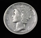 1918 S Mercury Dime 10c- Very Fine- San Francisco Mint