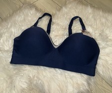 Hanes MHW199 SmoothTec ComfortFlex Fit Evolution Lace Bra WF Womens XL Blue New