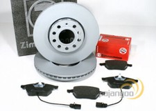 Zimmermann Bremsscheiben Ø 314 mm + Bremsbeläge Warnkabel vorne für Audi A6 [C6]