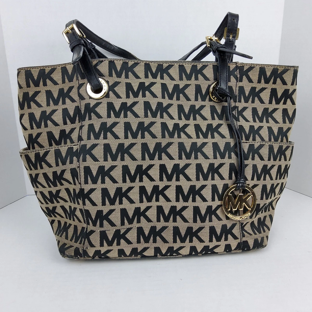 Amazon.com: MICHAEL Michael Kors Womens Jet Set Leather Signature Tote  Handbag (Mocha) : Clothing, Shoes & Jewelry