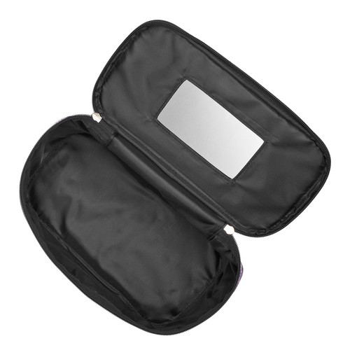 Estuche de tren de accesorios cosméticos modelo en azul medianoche y rosa moda floral - Imagen 5 de 5