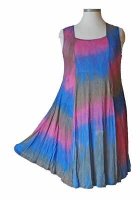 Mari Dago Batik-ColorArt Kleid in A-Linie Gr. XXXL 42, 44, 46, 48