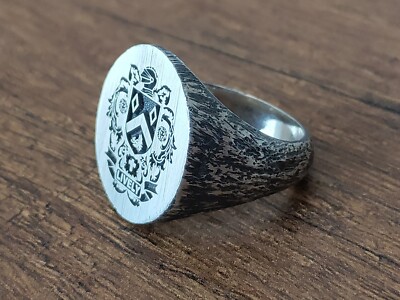 Tree of life ring,Coat of Arms Signet Ring,Family Crest Gold Ring