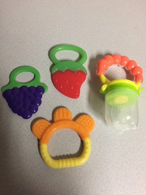 Teething toys teethers for babies baby gift set soft eco friendly silicone  fruit