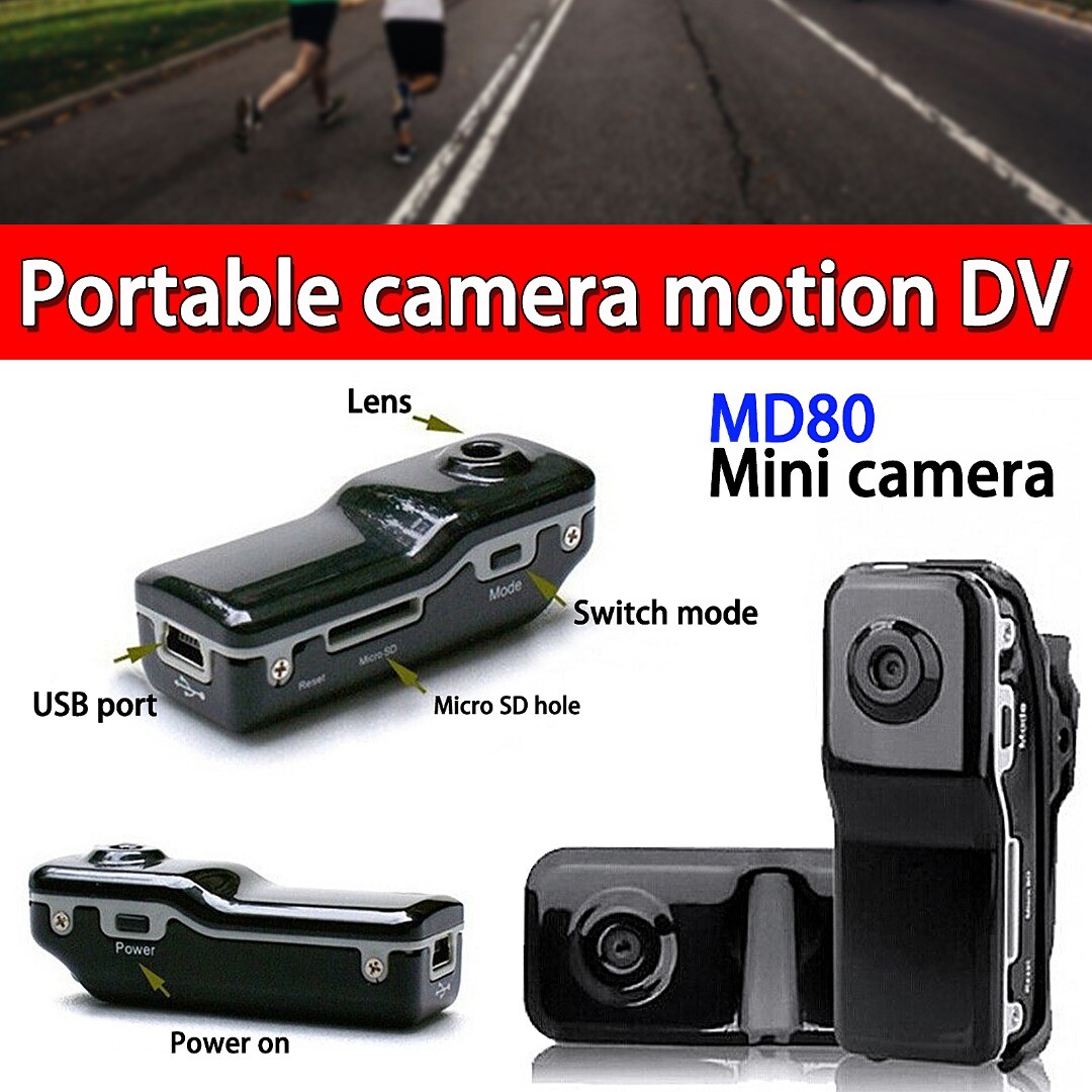 Kleine camera zonder wifi, TDW HD 1080P Mini bewakingscamera met 32G SD-kaart opname kleine camera met bewegingsdetectie nachtzicht mini body cam voor binnen en buiten bewaking