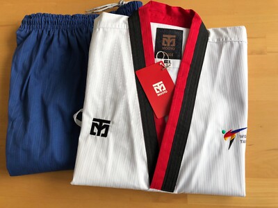 Mooto Taekwondo Anzug / Dobok - Poomsae Uniform Taebek Gr. 150 male POOM WT-Logo