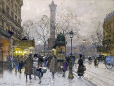 Paris Bastille by E. Laloue Tile Mural Kitchen Bathroom Backsplash Ceramic 10x8