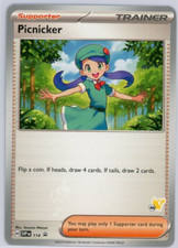 Pokemon TCG Picnicker SVP 114 Battle Academy 2024 Pikachu Stamp Black Star Promo