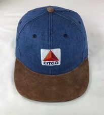 VTG 1980s Denim CITGO Logo OIL GAS Patch Hat Made In USA SnapBack Truckers Cap