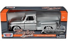 1966 GMC C1000 FENDERSIDE PICKUP SILVER 1/24 DIECAST MODEL BY MOTORMAX 79379