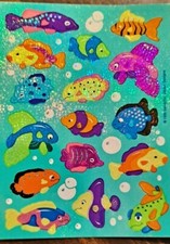 Vintage Sandylion Prismatic Stickers - Tropical Fish - Mint Condition