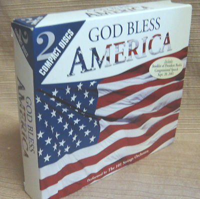GOD BLESS AMERICA 2 CD Boxed Set 101 STRINGS ORCHESTRA w/Geo W Bush 9/11 Speech