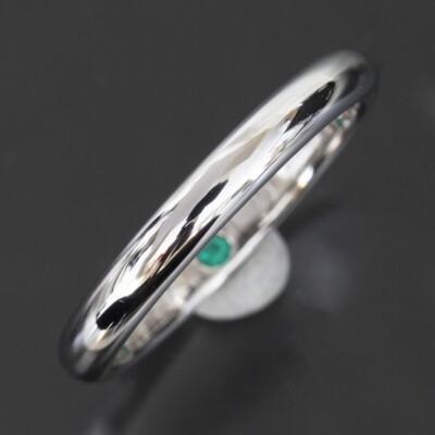 BVLGARI Roma Amor Ring Wedding Ring Emerald PT950 Secret