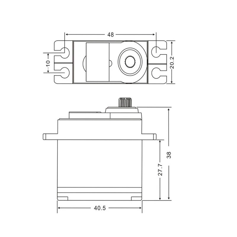 JX Servo PDI-6208MG High Speed Standard Metall Getriebe Kugellager Digital Servo - Bild 3 von 4