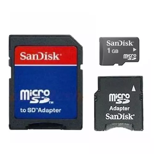 SanDisk 1GB Micro SD Card with SD Adapter & Mini SD 3-in-1 Memory Kit NEW